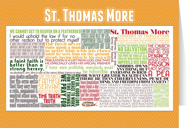 Saint Thomas More Quote Card