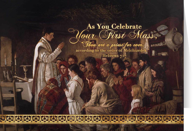 Mass in a Connemara Cabin Ordination Greeting Card Mass in a Connemara Cabin Ordination Greeting Card