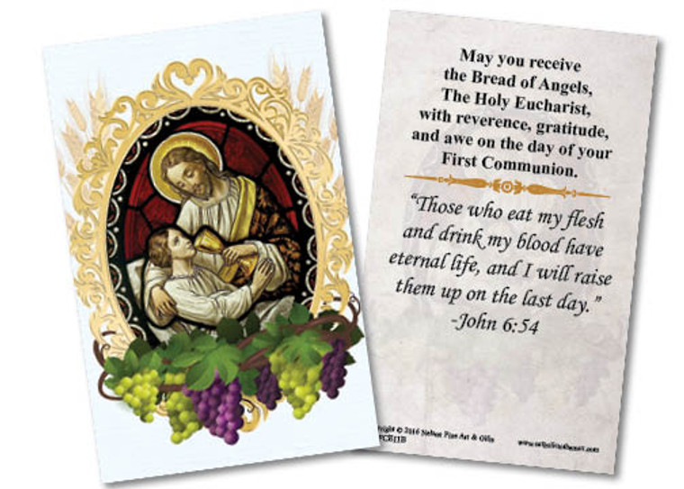 Christ and Child First Communion Holy Card