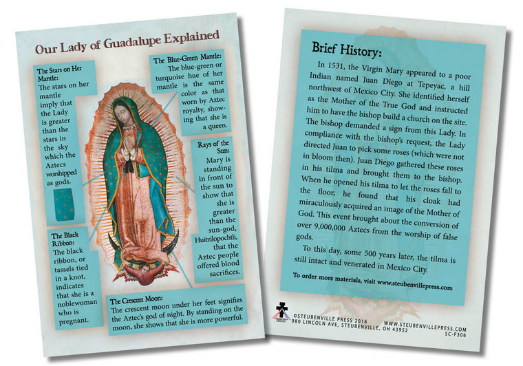 Our Lady of Guadalupe Faith Explained Card