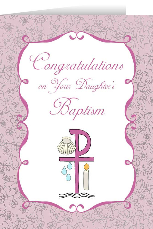 On Your Daughter's Baptism Greeting Card