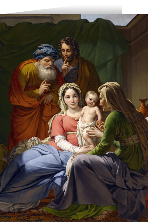 Holy Family with Grandparents Joachim and Anne Christmas Cards (25 Cards)