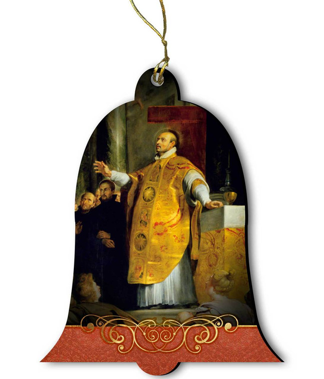 Saint Ignatius of Loyola Wood Ornament