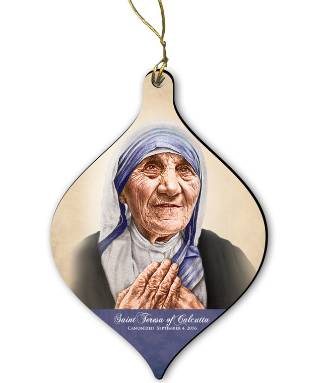 St. Teresa of Calcutta Commemorative Wood Ornament