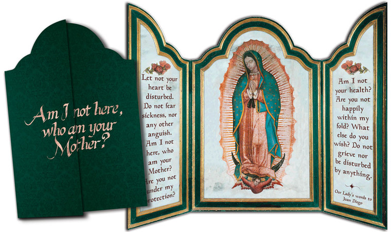 Our Lady of Guadalupe Tri-fold Triptych Cards (Set of 12) Our Lady of Guadalupe Tri-fold Triptych Cards (Set of 12)