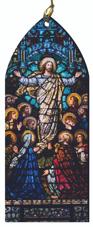The Ascension Stained Glass Wood Ornament