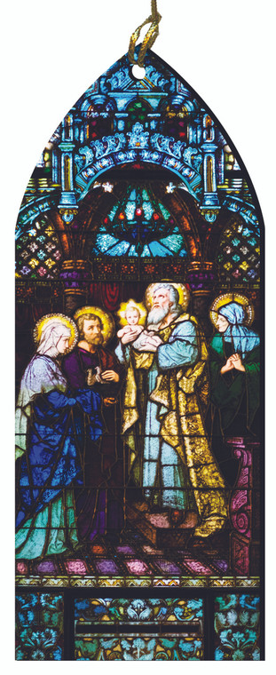 The Presentation of the Child Jesus Stained Glass Wood Ornament