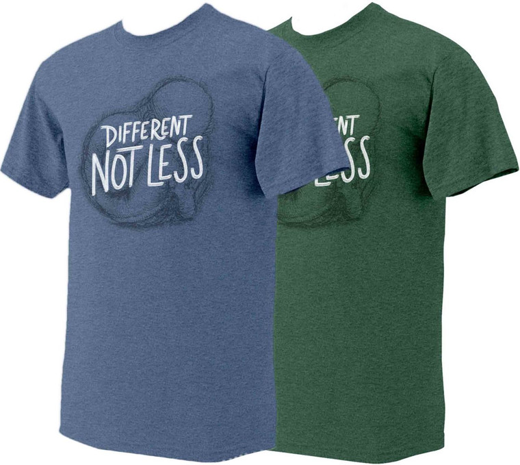 Different Not Less Heather Pro-Life T-Shirt