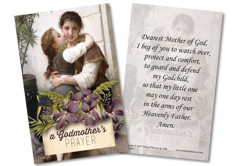 Loving Embrace Godmother Holy Card