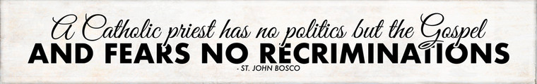 "A Catholic Priest" St. John Bosco Quote Plaque