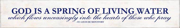"Living Water" St. Louis de Montfort Quote Plaque
