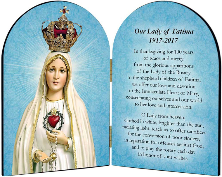 Fatima 100 Year Anniversary Arched Diptych