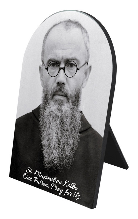 St. Maximilian Kolbe Portrait Desk Plaque