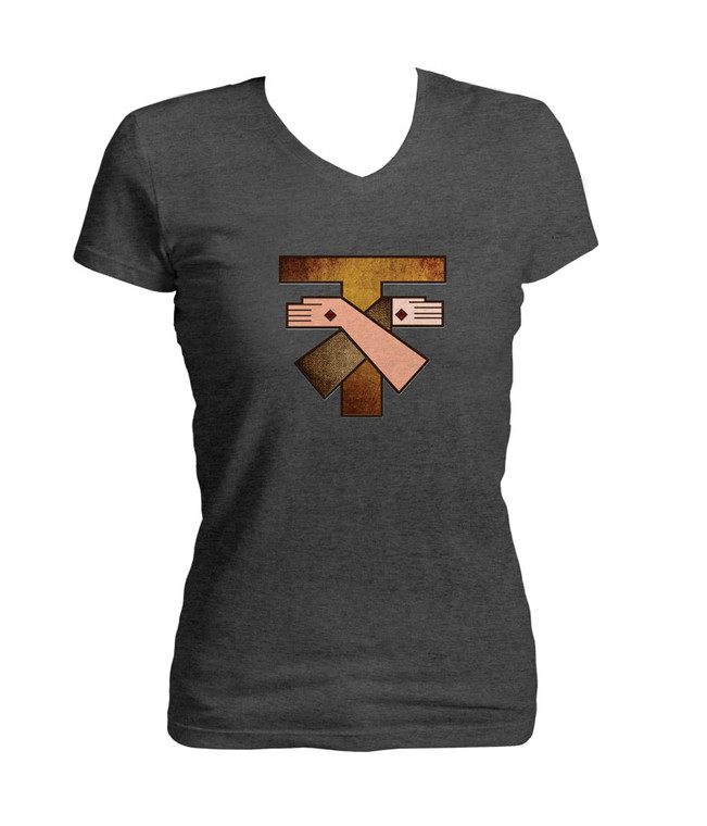 Franciscan Crest Women's Cut V-Neck T-Shirt