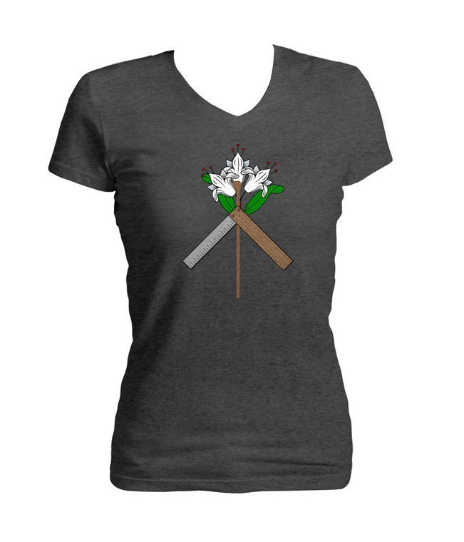 St. Joseph Symbol Women's Cut V-Neck T-Shirt