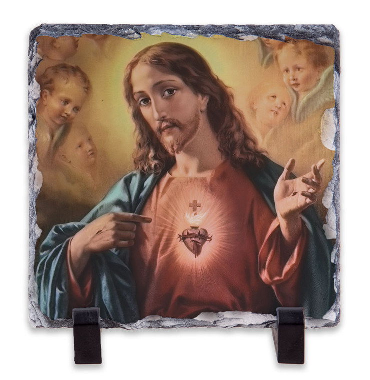 Sacred Heart of Jesus Square Slate Tile