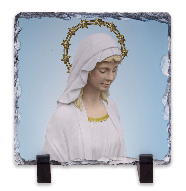 Our Lady of Good Help Square Slate Tile