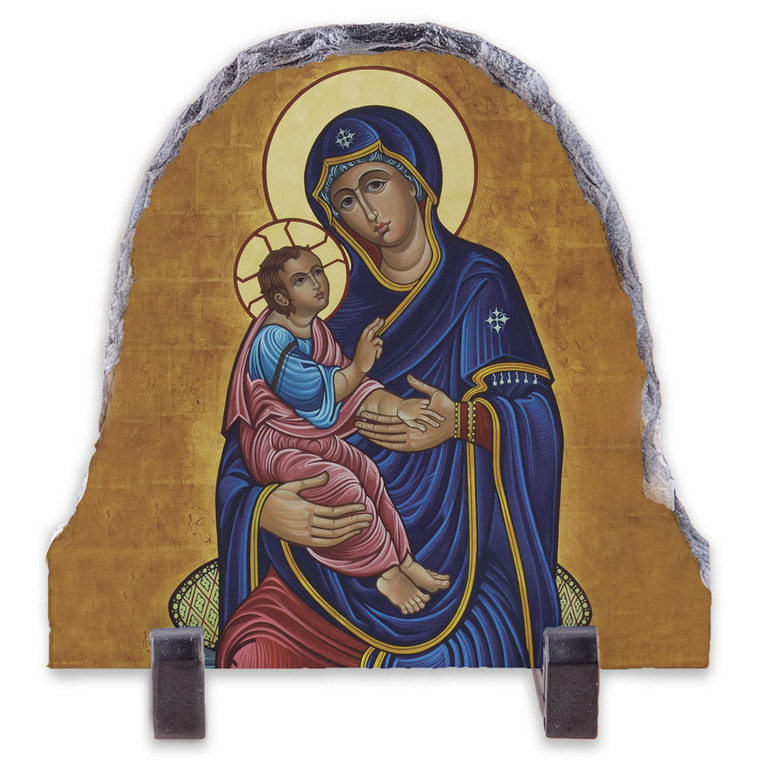 Our Lady of Good Health Arched Slate Tile