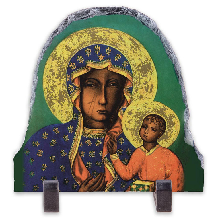 Our Lady of Czestochowa Arched Slate Tile