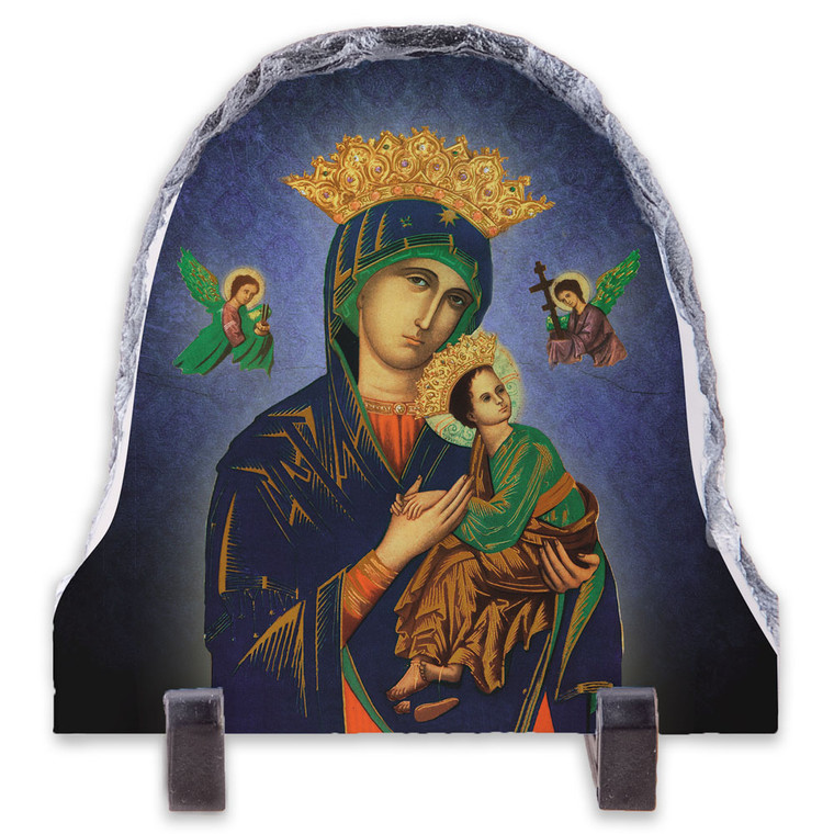 Our Lady of Perpetual Help Arched Slate Tile