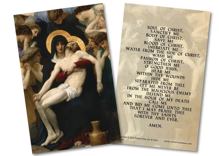 La Pieta Anima Christi Holy Card