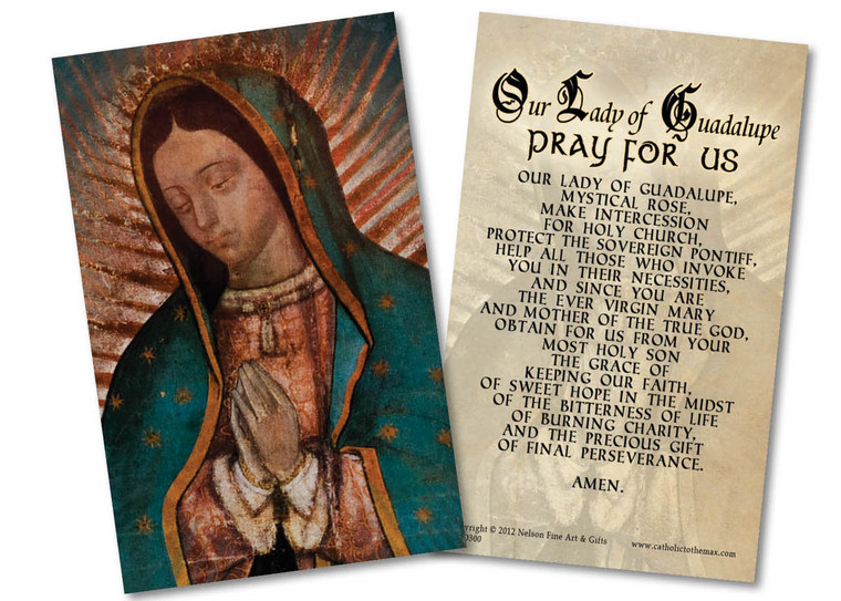 Our Lady of Guadalupe Detail Holy Card