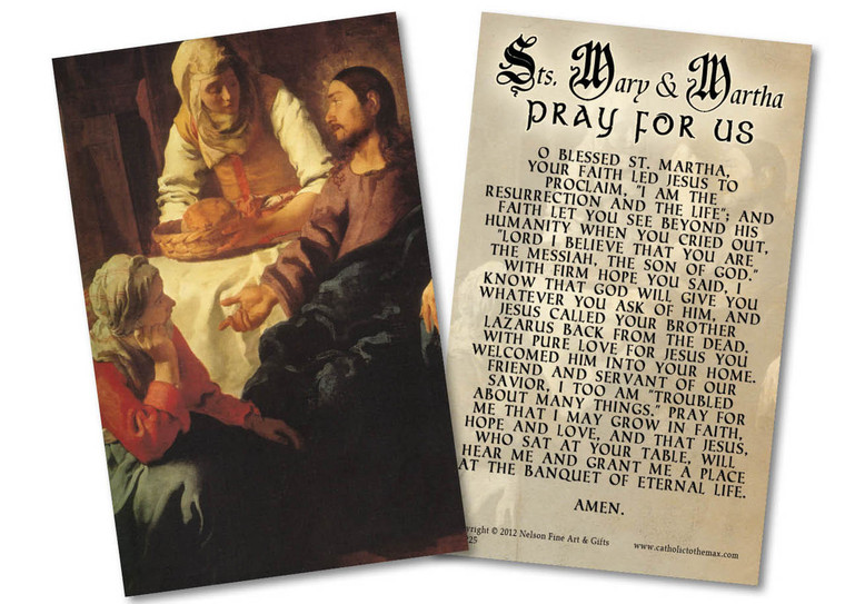 Sts. Martha and Mary Holy Card