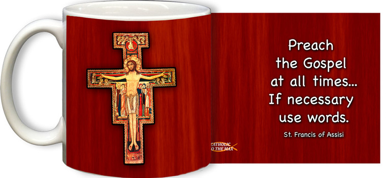 San Damiano with Quote Mug