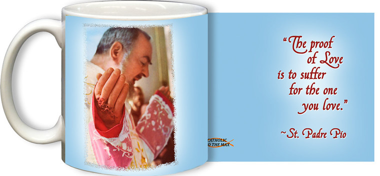 St. Padre Pio at Mass Mug