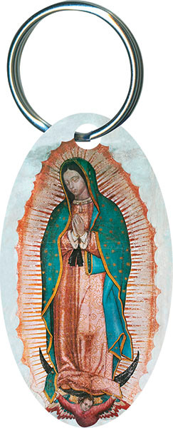 Our Lady of Guadalupe Oval Keychain