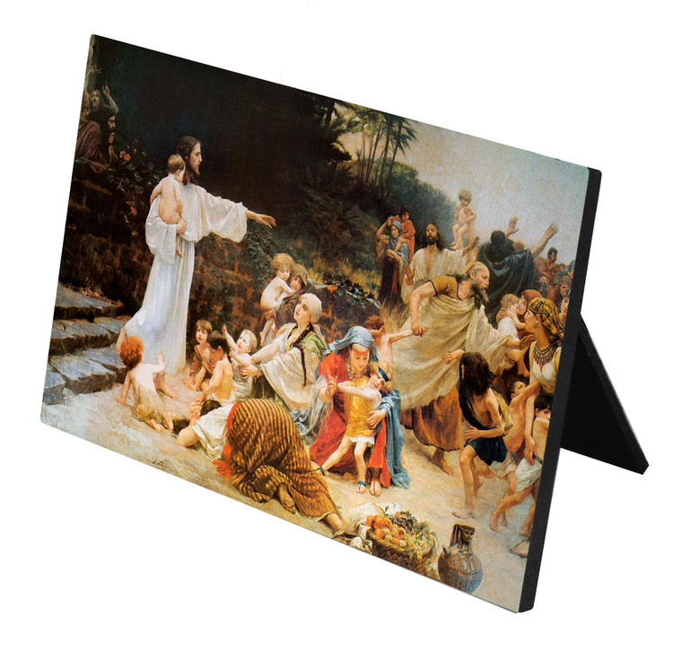 Let the Children Come Horizontal Desk Plaque