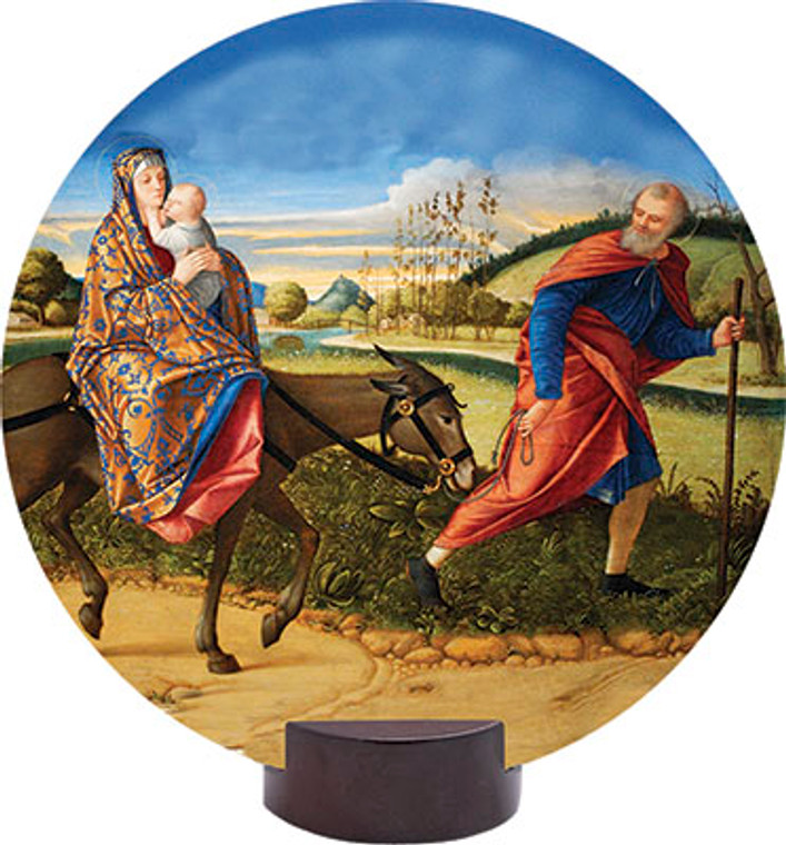 Flight into Egypt Round Desk Plaque Flight into Egypt Round Desk Plaque