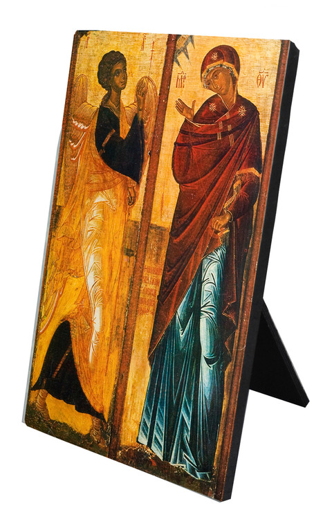 Annunciation Icon Vertical Desk Plaque