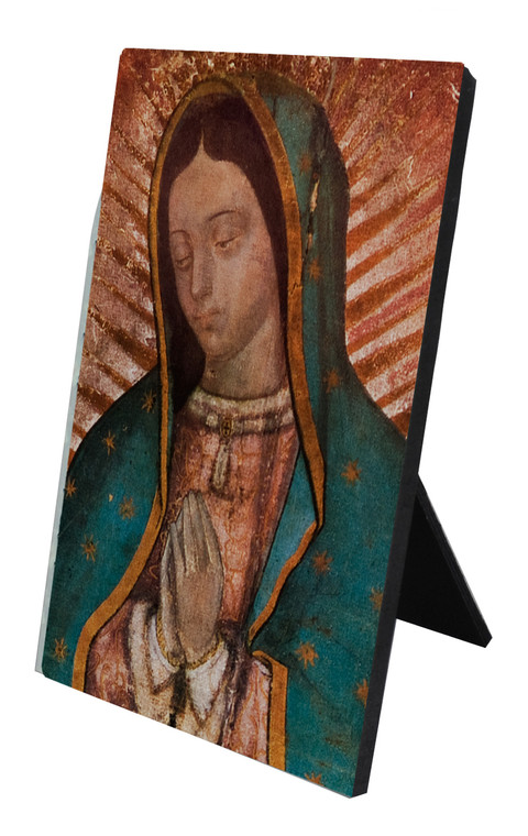 Our Lady of Guadalupe Detail Vertical Desk Plaque