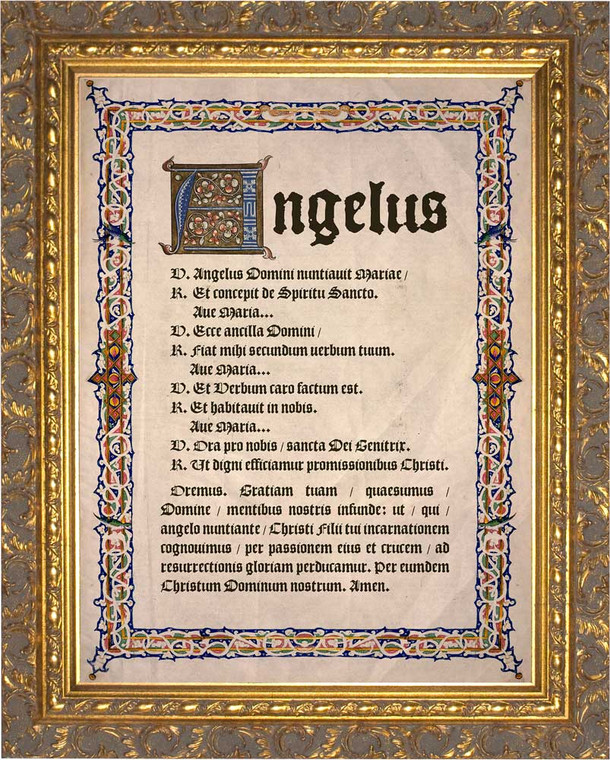 Latin Angelus Gold Framed Art