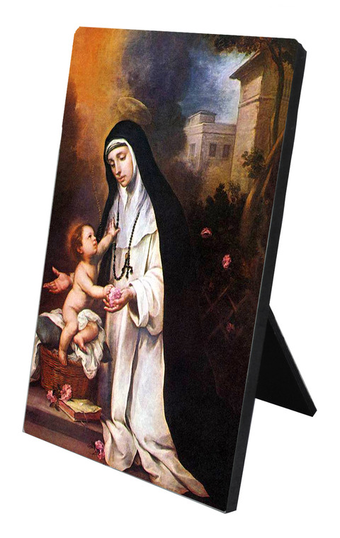 St. Rose of Lima Vertical Desk Plaque
