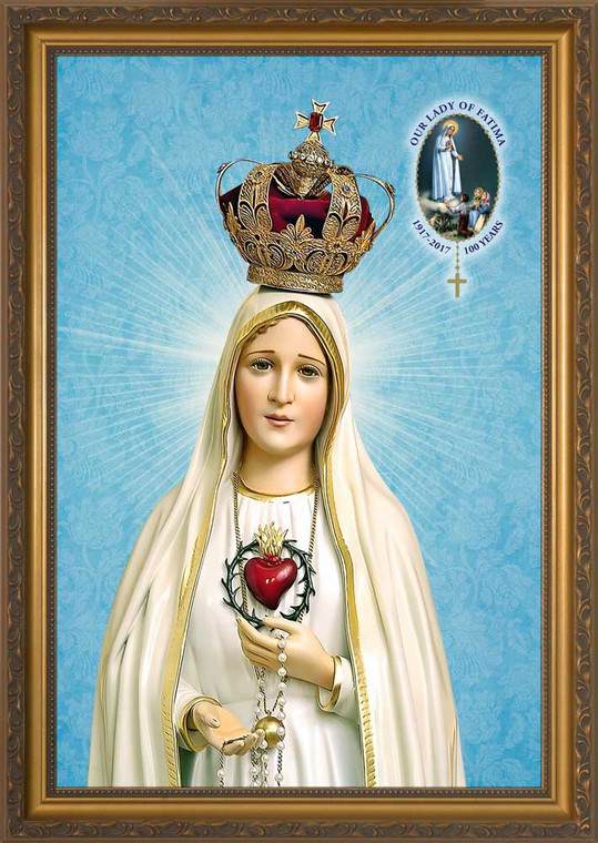 Fatima 100 Year Anniversary - Standard Gold Framed Art