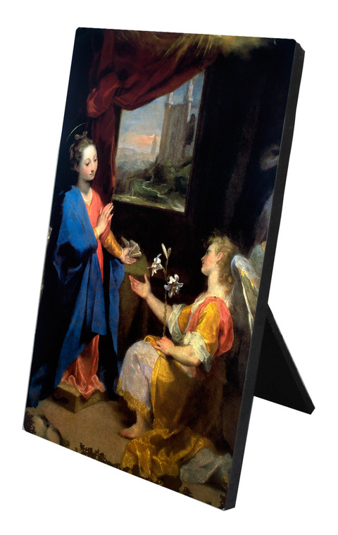 Annunciation by Barocci Vertical Desk Plaque