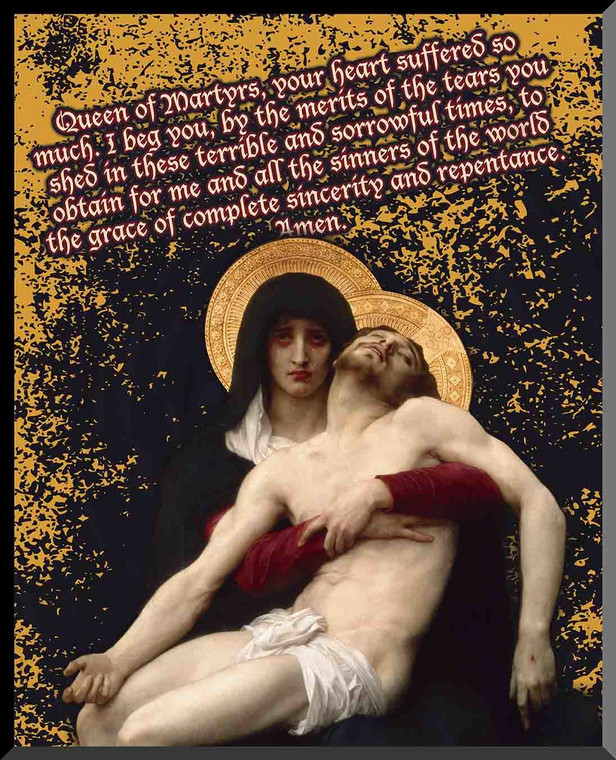 La Pieta Graphic Wall Plaque