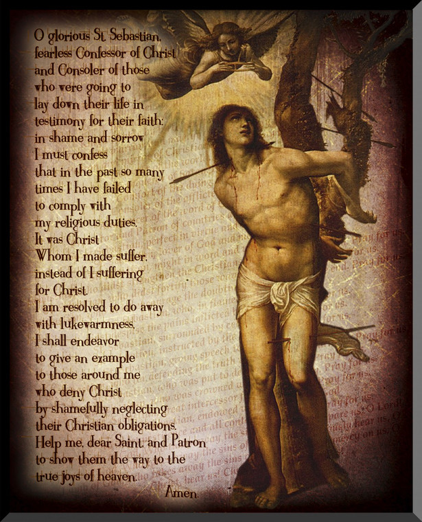 St. Sebastian Graphic Wall Plaque