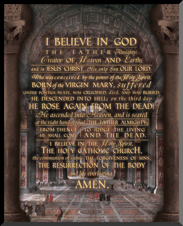 Apostles Creed Graphic Wall Plaque