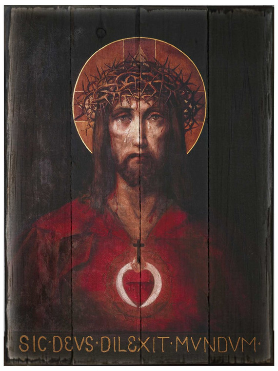 For God So Loved the World Rustic Wood Plaque