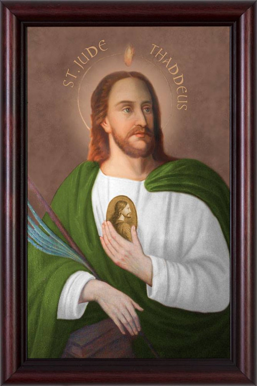 Saint Jude - Cherry Framed Art