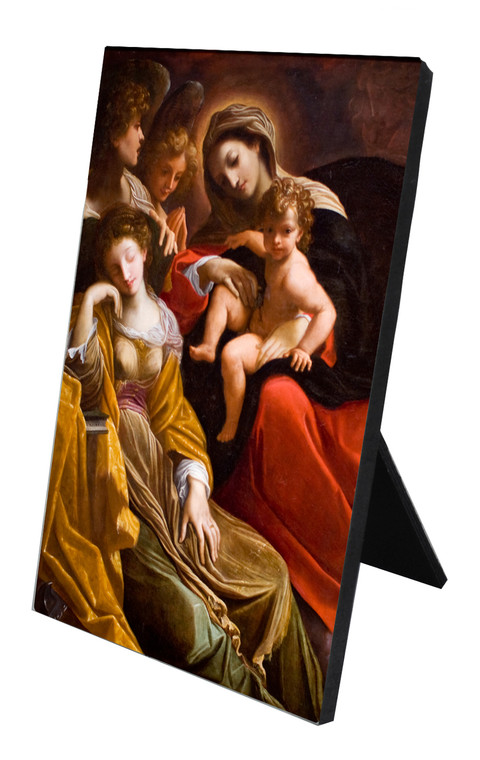 Mystical Marriage of St. Catherine Vertical Desk Plaque