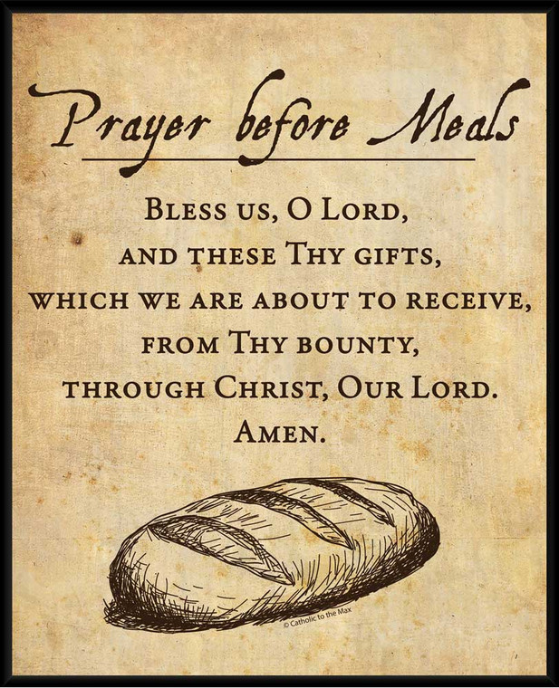 Prayer Before Meals Wall Plaque