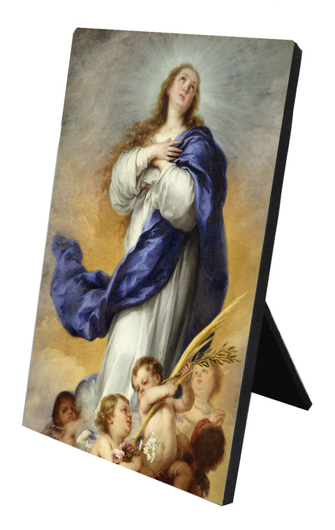 Immaculate Conception Vertical Desk Plaque