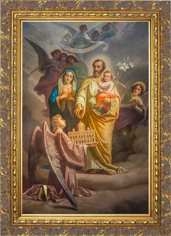 Joseph, Patron of the Church - Ornate Gold Framed Canvas