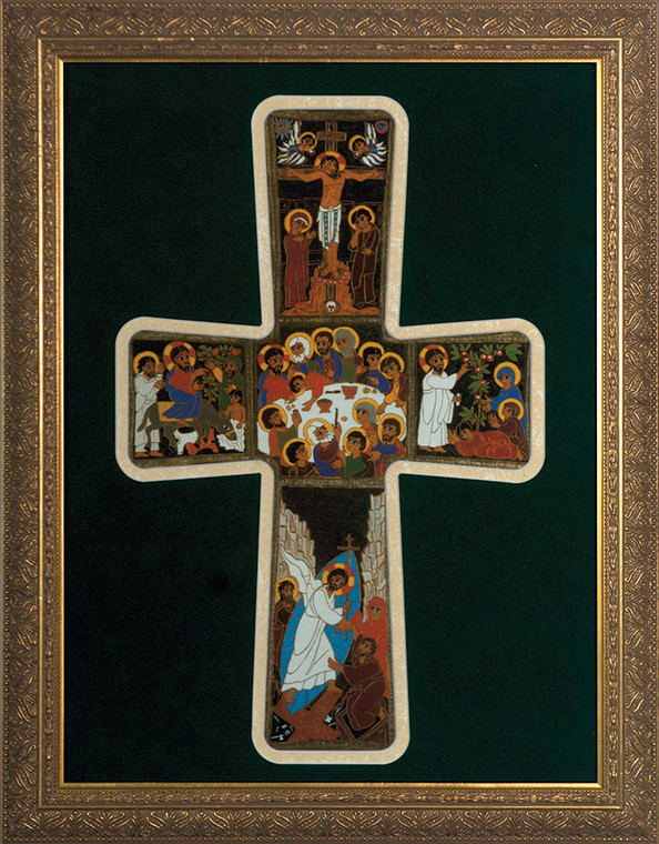 Pentecost Cross Framed Art