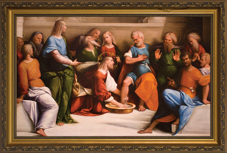 Christ Washing the Feet of His Apostles Framed Art