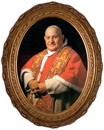 Pope John XXIII Sainthood Formal Portrait - Oval Framed Canvas